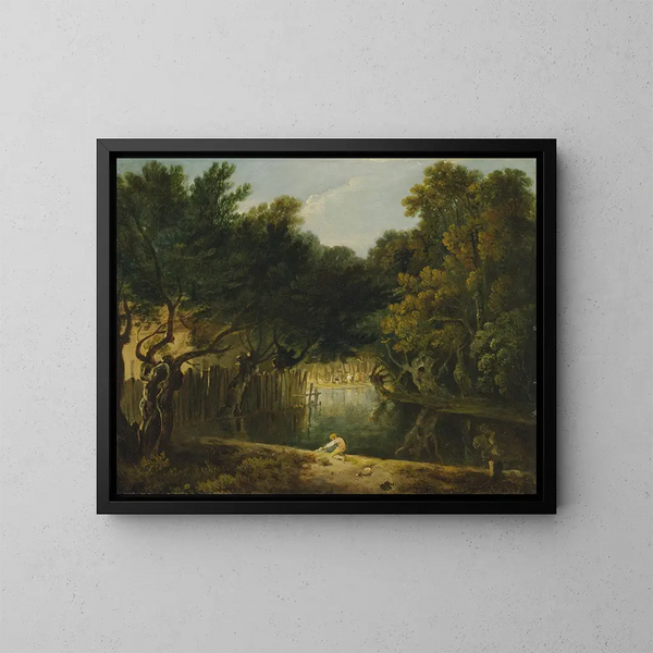 Ansicht der Natur im Park von St James - Richard Wilson — gerahmtes Bild an der Wand
