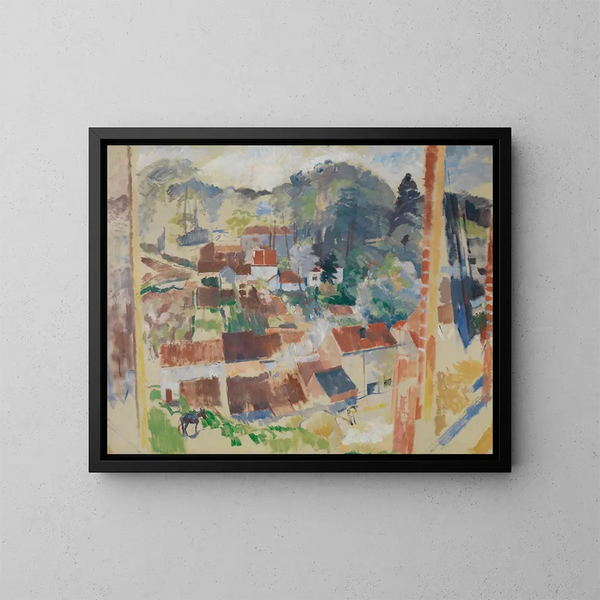 Fenster offen über Bosvoorde - Rik Wouters — gerahmtes Bild an der Wand
