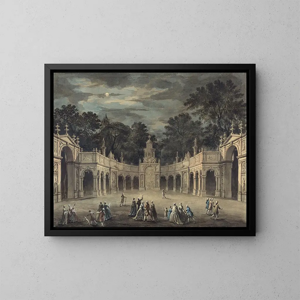 Ein Projekt für Beleuchtungen zur Feier des Geburtstags von König George III - Robert Adam — gerahmtes Bild an der Wand