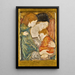 Relief mit einer Mutter und Kindern - Robert Anning Bell — gerahmtes Bild an der Wand