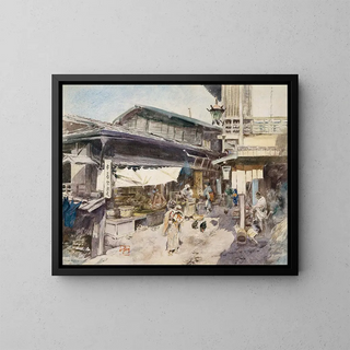 Robert Frederick Blum - Street Scene in Ikao Japan.webp
