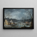 Winterlandschaft mit Schlittschuhläufern auf dem Eis - Robert Griffier — gerahmtes Bild an der Wand