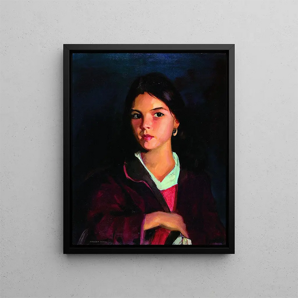 Bernadette - Robert Henri — gerahmtes Bild an der Wand