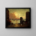 Cumulus-Wolken über dem East River - Robert Henri — gerahmtes Bild an der Wand