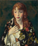 Edna Smith in einem japanischen Wrap - Robert Henri — Ansicht des Kunstwerks