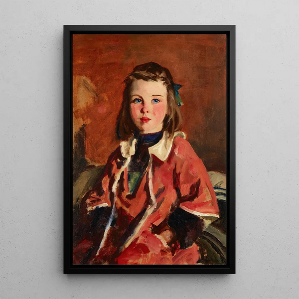 Junge irische Mädchen - Robert Henri — gerahmtes Bild an der Wand