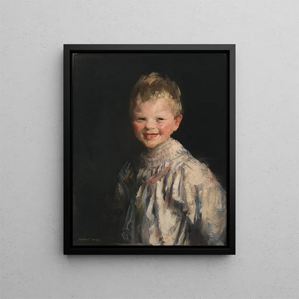 Kinder lachendes Gemälde - Robert Henri — gerahmtes Bild an der Wand