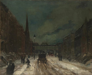 Szene der Straße mit Schnee, 57th Street, NYC - Robert Henri — Ansicht des Kunstwerks