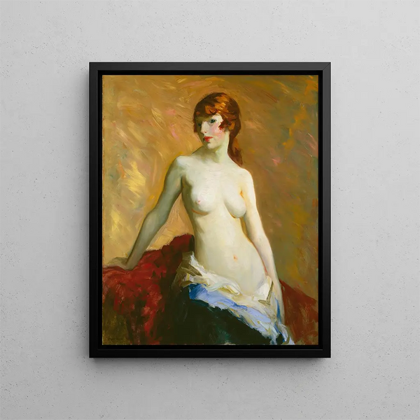 La jeune fille - Robert Henri — gerahmtes Bild an der Wand