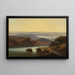 Landschaft Schottland mit Fischer am Ufer - Robert Kummer — gerahmtes Bild an der Wand