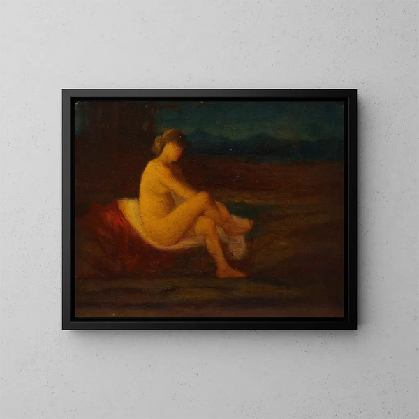 Eine Badende - Robert Loftin Newman — gerahmtes Bild an der Wand