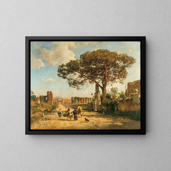 Porta Furba auf der Straße nach Frascati bei Rom - Robert Russ — gerahmtes Bild an der Wand