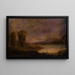 Landschaft mit See - Robert S. Duncanson — gerahmtes Bild an der Wand