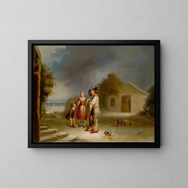 Der Fluch der Betrunkenen - Robert S. Duncanson — gerahmtes Bild an der Wand