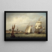 Hafen von Boston - Robert Salmon — gerahmtes Bild an der Wand