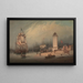 Le Phare Bas de North Shields - Robert Salmon — gerahmtes Bild an der Wand