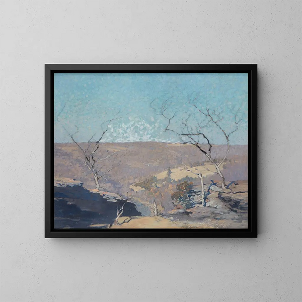 Point Pleasant dans la vallée de Tohickon, Pennsylvanie - Robert Spencer — gerahmtes Bild an der Wand