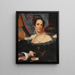 Portrait einer Frau mit einem Medaillon Mme O. P. Worthington - Robert Street — gerahmtes Bild an der Wand