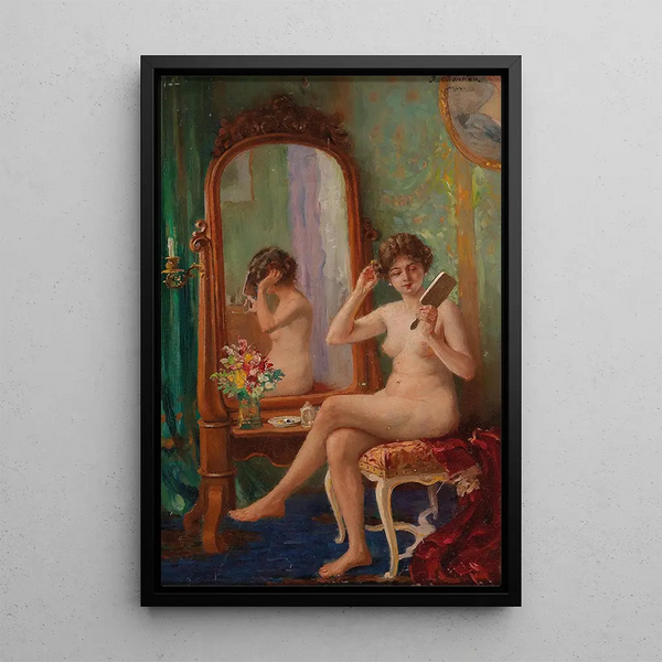 Im Boudoir - Robert Voelcker — gerahmtes Bild an der Wand