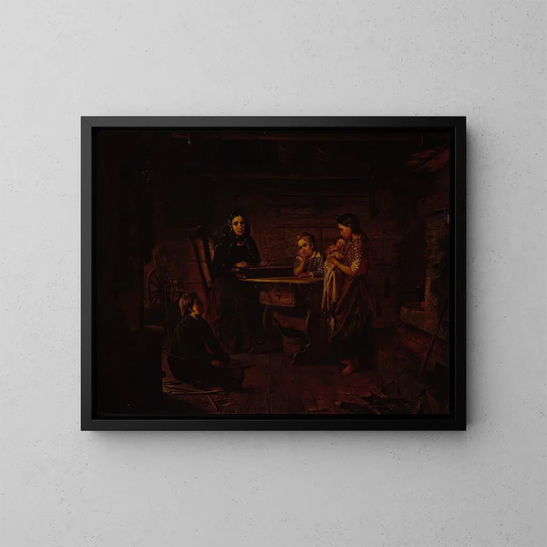 Kreeta Haapasalo spielend auf der Kantele - Robert Wilhelm Ekman — gerahmtes Bild an der Wand