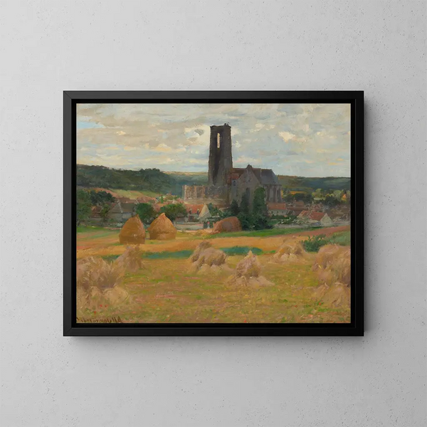 Mühlen am Ende des Sommers, Île-de-France - Robert William Vonnoh — gerahmtes Bild an der Wand