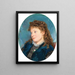 Portrait einer jungen Frau - Roberto Bompiani — gerahmtes Bild an der Wand