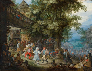 Roelant Savery - Peasants Dancing outside a Bohemian Inn.webp