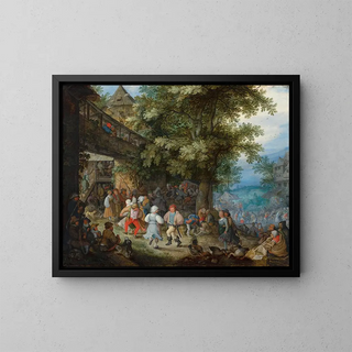 Roelant Savery - Peasants Dancing outside a Bohemian Inn.webp