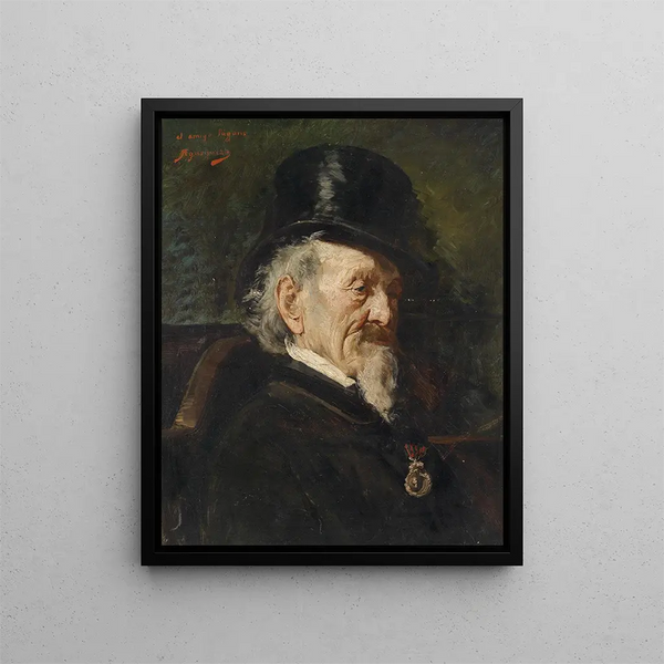 Portrait eines Gentlemans mit Medaillen - Rogelio de Egusquiza — gerahmtes Bild an der Wand