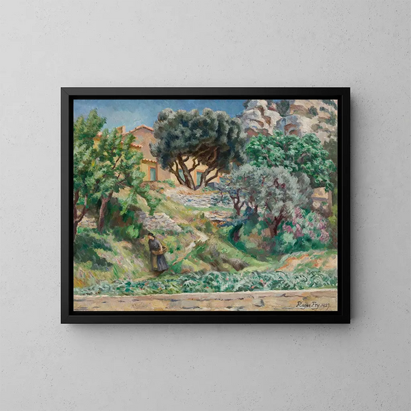 Landschaft Provençal in Saint-Rémy - Roger Fry — gerahmtes Bild an der Wand