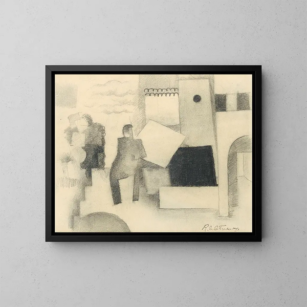 Ohne Titel - Roger de La Fresnaye — gerahmtes Bild an der Wand