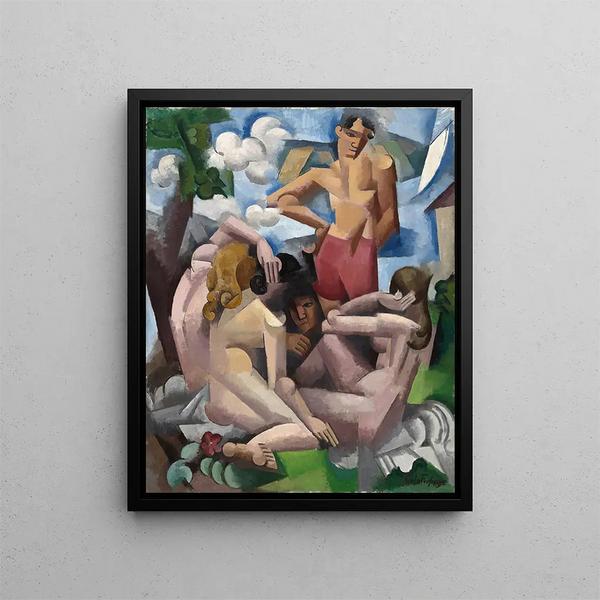 Die Badenden - Roger de La Fresnaye — gerahmtes Bild an der Wand