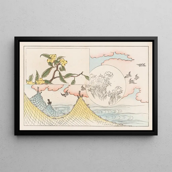 Shinsen moyo no shiori Pl16 - Rokkaku Shisui — gerahmtes Bild an der Wand