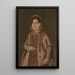 Portrait einer Frau - Roland de Moys — gerahmtes Bild an der Wand