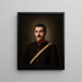 Der Leutnant Lieber in Uniform - Roman Fekonja — gerahmtes Bild an der Wand