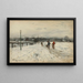 Winterlandschaft in Vorstadt - Roman Kazimierz Kochanowski — gerahmtes Bild an der Wand