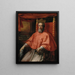 Portrait des Kardinals Ludovico Turriano, Patriarch von Aquileia - Schule Roms — gerahmtes Bild an der Wand