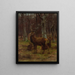 Hirsch und Hirsche im Herbstwald - Rosa Bonheur — gerahmtes Bild an der Wand