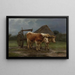 Bœufs tirant une charrette - Rosa Bonheur — gerahmtes Bild an der Wand