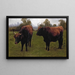 Zwei Rinder beim Grasen - Rosa Bonheur — gerahmtes Bild an der Wand