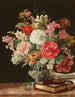 Ein Blumenstrauß mit Kamelien in einer Silberschale - Rosalia Amon — Ansicht des Kunstwerks