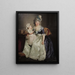 Portrait einer Frau, die ihre Tochter auf den Knien hält, Öl auf Leinwand - Rose-Adélaïde Ducreux — gerahmtes Bild an der Wand