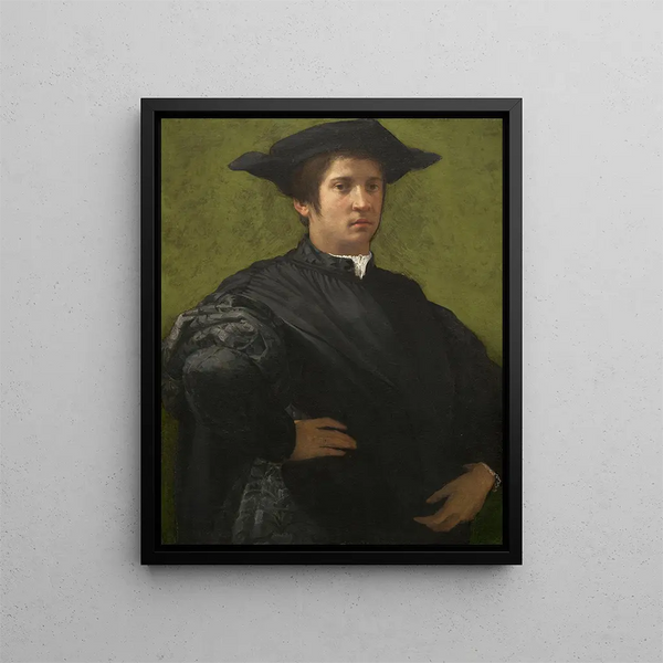 Portrait eines Mannes - Rosso Fiorentino — gerahmtes Bild an der Wand