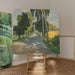 Reproduktion des Gemäldes Straßenansicht mit Baumallee in Bruntál - Carl Moll