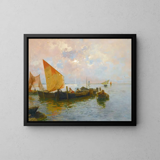 Rubens Santoro - Sailing Boats On The Lagoon Venice.webp
