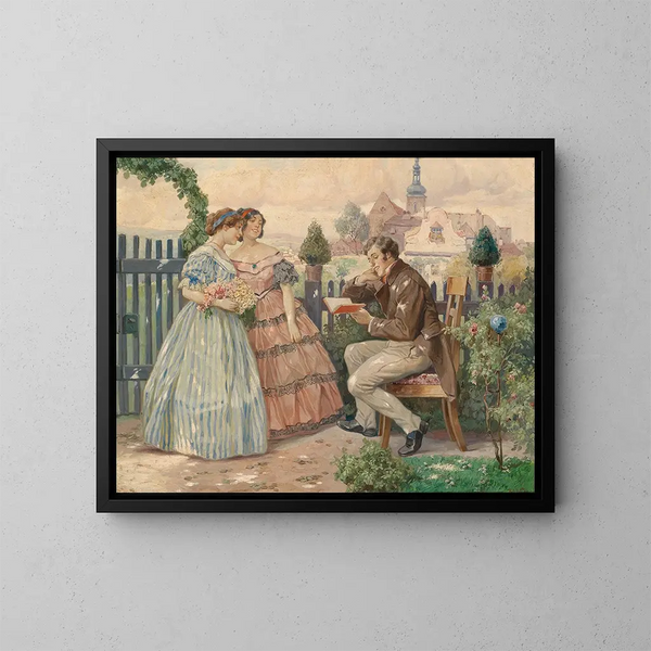 Der Leser - Rudolf Alfred Höger — gerahmtes Bild an der Wand