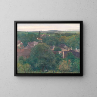 Dämmerung in Ober-Sievering - Rudolf Bacher — gerahmtes Bild an der Wand