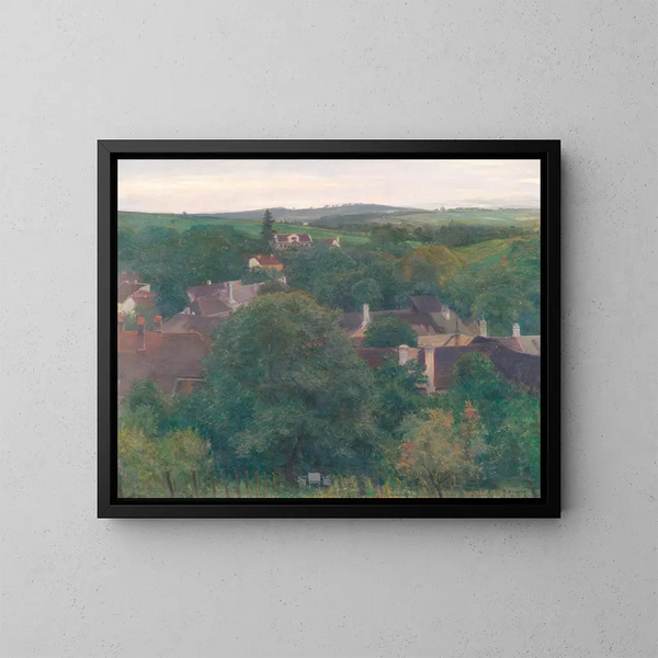 Dämmerung in Ober-Sievering - Rudolf Bacher — gerahmtes Bild an der Wand