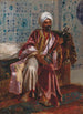 Arabisches Gemälde, das eine Wasserpfeife raucht - Rudolf Ernst — Ansicht des Kunstwerks
