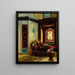 Dame orientale langoureuse avec une rose - Rudolf Ernst — gerahmtes Bild an der Wand